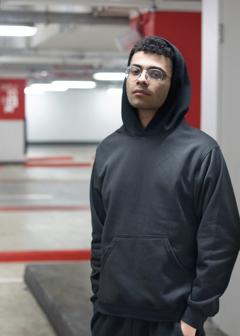 Model wearing the John 3:16 oversized hoodie